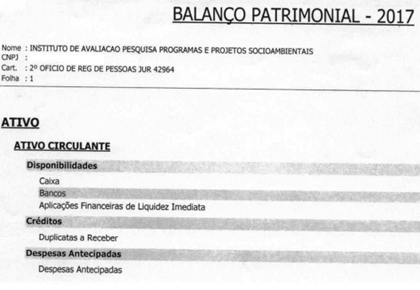 Balanço Patrimonial 2017